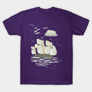 Ancient Viking sailboat T-Shirt